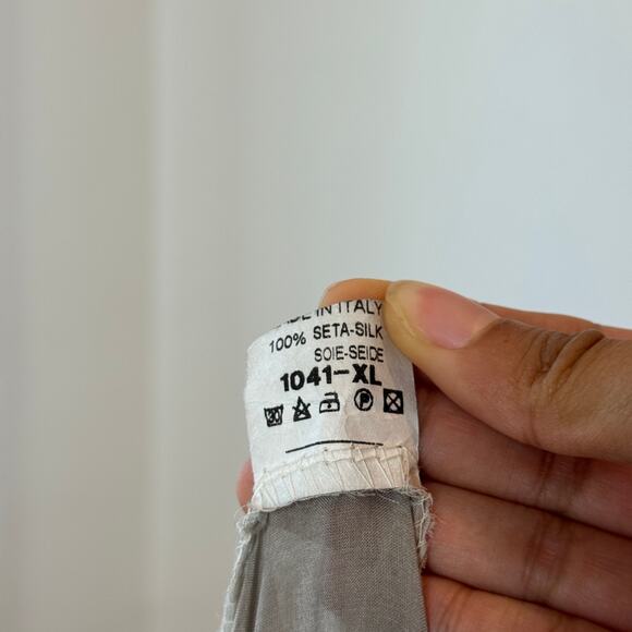 Vintage Italian Sheer Silk Embroidered Mini Dress (S/M) - Picture 14 of 14